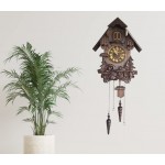 Vmarketingsite Wall Cuckoo Clocks Black Forest Wooden Cuckoo Clock. Black Forest Hand-Carved Cuckoo Clock. Bright Cuckoo Bird Sounds On The Hour and Chime Has Automatic Shut-Off. Excellent Gift. - BGW38SB3Z