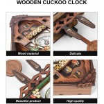 WINOMO Cuckoo Clock Traditional Chalet Clock Retro Cuckoo Birdhouse Clock House Clock for Wall Hanging Decorations - BIO3E5H4W