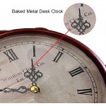 Antique Mantel Clock Non Ticking Battery Operated Table Clock European Style Retro Desk Clock for Living Room,Bedroom - BD0LWYFX8
