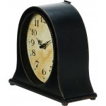 Creative Co-op DF4082 Metal Mantel Clock Black Requires 1-AA Battery Décor - B3YED9CMR