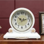 FHSGG Wooden Mantel Clocks for Living Room Decor with Silent Movement Battery Operated Table Clock for Fireplace Office Desk & Home - BIQQDDCMT