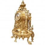 French Style Brass Mantel Clock H 23 W 14 - B7C4SKCPY