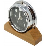 Handmade Prestige Moon Phase Clock on an English Oak Mantel Display Mount - B2UKGKJ3Z
