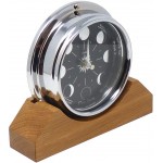 Handmade Prestige Moon Phase Clock on an English Oak Mantel Display Mount - B2UKGKJ3Z