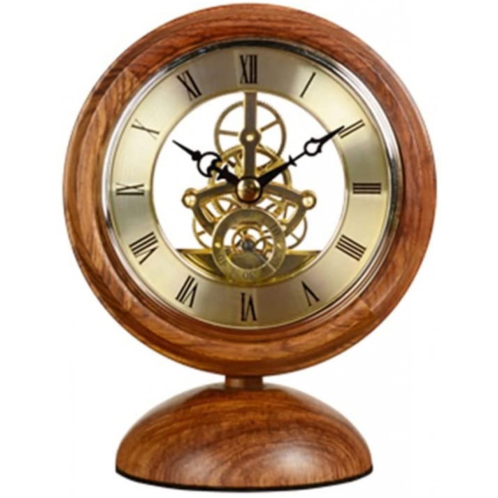 KLHDGFD Clocks and Watches Rosewood Solid Wood Decoration Small Table Clock Chinese Style Home Clock Living Room Small Table Clock Color : A Size : 12 * 15CM - B10GXFQTC