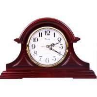 Mantel Clock – Quartz Movement，Battery Operated Silent Wood Mantle Clock（11-inch） - BAXVGGUU6