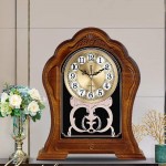 Mantel Clock Silent Mantle Clock for Living Room Décor Battery Operated Mantle Clock for Fireplace Mantel Office Desk Clock Shelf & Home Décor Gift - BMPHT45RK