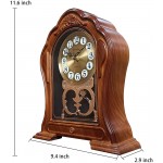 Mantel Clock Silent Mantle Clock for Living Room Décor Battery Operated Mantle Clock for Fireplace Mantel Office Desk Clock Shelf & Home Décor Gift - BMPHT45RK