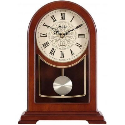 Mute Mantel Clock Solid Wood Antique Pendulum Clock Accurate Travel Time Durable for Living Room Decoration Fireplace Desk -B - B3EQH5CF9