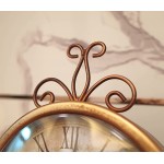 Vintage Table Clock Antique Mantel Clock Battery Operated Non-Ticking Retro Clock Small Desk Clock for Living Room Kitchen Bedroom Bedside Gift Clock（9 x 11） - B2N9T058F