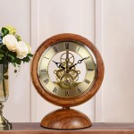 YUHUAWF Table Clock Clock Chinese Style Retro Wood Small Table Clock Home Living Room Bedroom Decoration Desktop Ornaments Table Clock 5.90 Inches Decor Clocks - B9C2MUQ2S