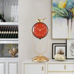 YUHUAWF Table Clock Table Clock Bird Desk Clock Light Luxury Style Ornaments Pendulum Clock Living Room Display Household Desk Clock Leather Decor Clocks Color : A - B2WUQ9XYL