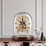 YUHUAWF Table Clock Table Clock Desktop Clock Imitation Mechanical Clock Ornaments Quartz Clocks Wooden Desk Clock Modern Living Room Decoration Decor Clocks - BJ42DR5YJ