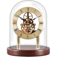 YUHUAWF Table Clock Table Clock Desktop Clock Imitation Mechanical Clock Ornaments Quartz Clocks Wooden Desk Clock Modern Living Room Decoration Decor Clocks - BJ42DR5YJ