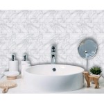 Art3d 10-Sheet Peel and Stick Backsplash Tile for Kitchen 12x12 Grey Marble - BY3LR5MPK