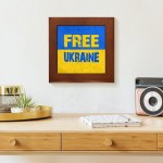 CafePress Free Ukraine Framed Tile Decorative Tile Wall Hanging - BH477MVV4
