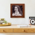 CafePress Saint Therese of Lisieux Framed Tile Framed Tile Decorative Tile Wall Hanging - BTIB4ASLQ