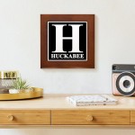 CafePress White H for Mike Huckabee Framed Tile Framed Tile Decorative Tile Wall Hanging - BPW90Q3U6