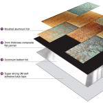 HomeyMosaic 10-Sheet Peel and Stick Backsplash Tile for Kitchen Aluminum Subway 3D Wall Sticker Panel Retro Bronze - B06G5V459