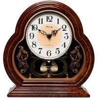 Beesealy Retro Table Clock 10 Inches Silent Suitable for Living Room Arabic Numerals Easy to Read… - BZ1HAXGZI