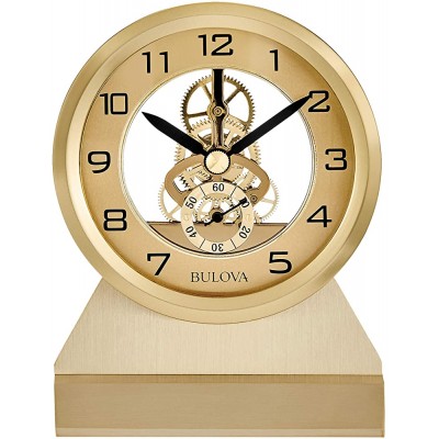 Bulova Golden Eye Tabletop Clock Brass - B1TSSLE5G