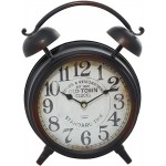 Deco 79 Vintage Metal Old Town Clock Table H W-52510 13 by 10 Black White - BUK5O3FB0