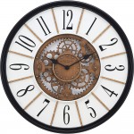 FirsTime & Co.® Brass Montevello Farmhouse Gears Clock American Crafted Satin Black 36 x 2 x 36 , - BNNJXDRB8