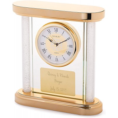 Gold Panel Wedding Clock Free Customization Things Remembered - BRCC1VU8E
