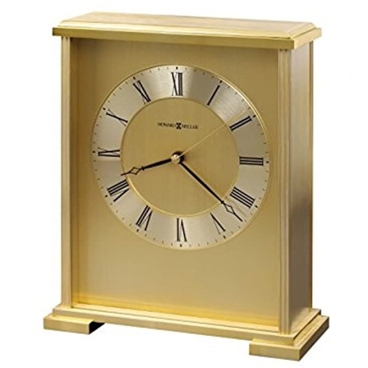 Howard Miller Exton Table Clock 645-569 – Brass Finish with Quartz Movement - B839HG6MU