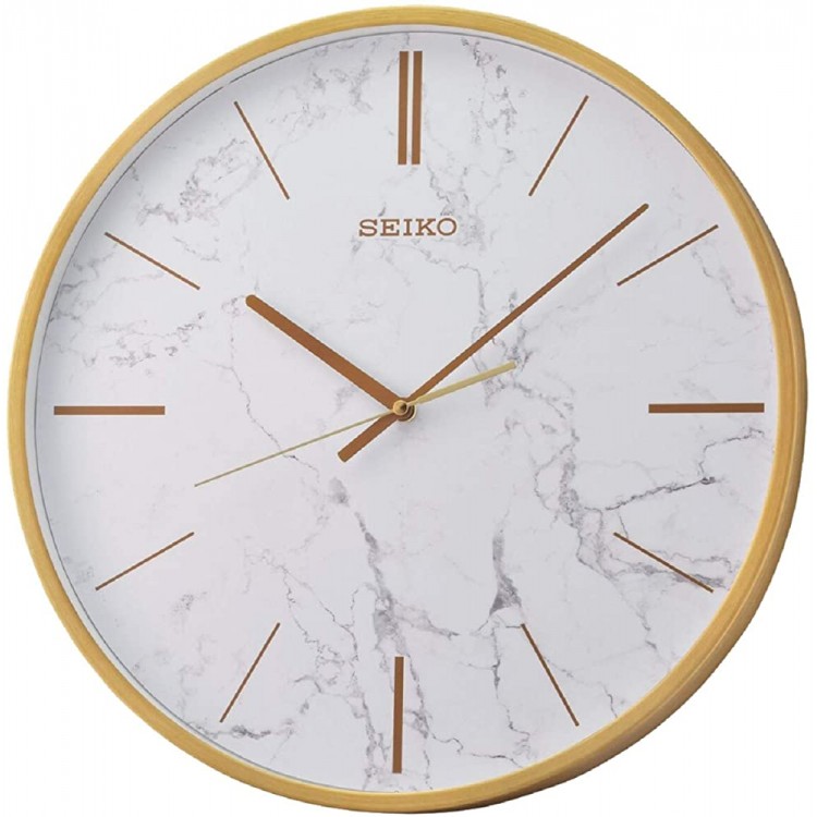 SEIKO Carrara Clock Gold White - BPIAY1V22