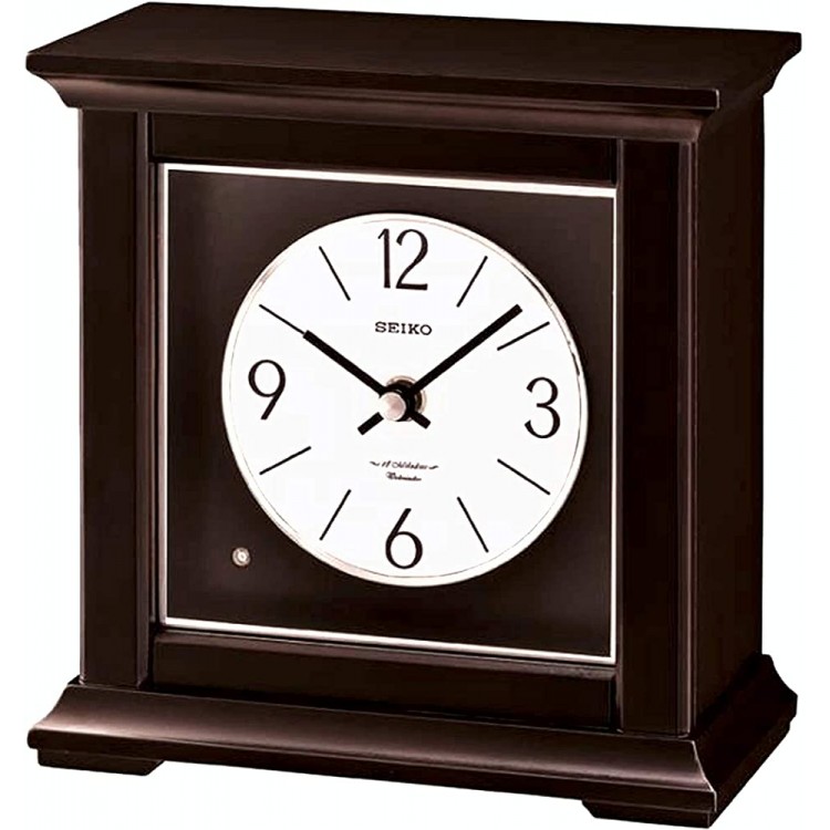 SEIKO Traditional Musical Desk Table Clock 7.25 in. Wide - BRD5PUQRH