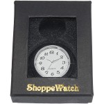 ShoppeWatch Mini Clock Insert Quartz Movement Round 2 inch 55mm Miniature Clock Fit Up White Face Silver Tone Bezel Arabic Numerals CK082SL - B1S1BAUSO