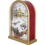 Sleigh Ride 12 Song of Carols of Christmas Table Clock Home Deco Multicolor Unique Gift Selection Red Marble - BDWH4JP4M