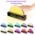 Sunrise Alarm Clock Wake Up Light with FM Radio Simulated Sunrise Touch-Changed 5 Color Dynamic Atmosphere Light 6 Natural Sounds 7 Color Sleep Breathing Light Suitable for Kids and Heavy Sleepers - B20H0BY5A