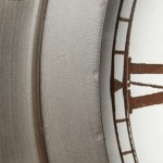 Urban Designs Industrial Porthole Metal Round Clock Coffee & End Table Brown - BT8DZ95DL