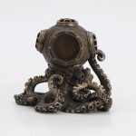 Veronese Design 5.2 Inch Steampunk Octopus Diving Bell Clock Men's Gift Cold Cast Bronzed Resin Statue - BMKW8ISNK