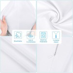 Aneco 12 Pack Sublimation Pillow Cases White Cushion Covers Blanks Pillow Covers Heat Transfer Pillow Covers Polyester Peach Skin Throw Pillow Covers 15.7 x 15.7 inches - BF0ULB4WL
