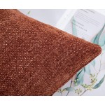Anickal Rust Pillow Covers 18x18 Inch Set of 2 Farmhouse Rustic Decorative Throw Pillow Covers Square Cushion Case for Home Sofa Couch Decoration - BYDNHAASO