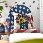AVOIN colorlife America The Beautiful Let Freedom Ring Throw Pillow Covers 18 x 18 Inch Freedom 4th of July Patriotic Independence Memorial Day Cushion Case for Sofa Couch Set of 4 - BSTMMLQUS