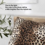 CARRIE HOME Soft Plush Leopard Print Faux Fur Decorative Throw Pillow Covers for Home Couch Sofa Set of 2 18x18 inch - BENOPLIQ9