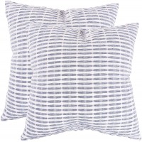 KAF Home Pleated Please Pillow Cover 20 x 20-inch 100-Percent Cotton | Set of 2 Pillow Covers Navy 20 x 20 - BJLQDVVC7