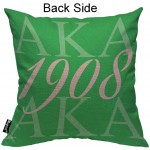 Mugod AKA 1908 Throw Pillow Also Known As Abbreviation Hip Hop Style Pink Green White Cotton Linen Square Cushion Cover Standard Pillowcase 18x18 Inch for Home Decorative Bedroom Living Room Car - BHJ4FD2J2