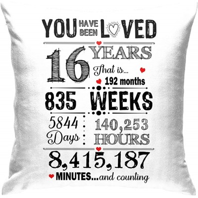 Sweet 16 Birthday Decorations 16th Birthday Gifts for Girls 16th Gifts for Boy Throw Pillow Covers 18X18 to My Daughter Gift from Mom Gifts for Daughter from Dad to My Son Gifts from Mom Gift for Son - BFUF8KH19