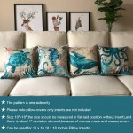 ULOVE LOVE YOURSELF Mediterranean Style Throw Pillow Case Sea Theme Decorative Square Cotton Linen Coastal Cushion Cover for 18 X 18 Inch Pillow Inserts 4Pack Nautical Pillow Covers - BD6FGTIMZ