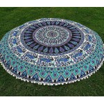32 Deer Floor Pillow Meditation Bohemian Cushion Seating Throw Mandala Hippie Decorative Indian Large Ottoman Outdoor Home Decor Cases Round Sham Cotton Animal Pouf Flower Designs Cover Only - BWYMQLK5O