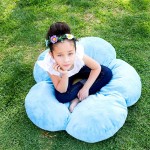Aozun Flower Floor Pillow Seating Cushion Flower Floral Shaped Pillow Bean Bag Can be Used for Reading Corner Bedroom or Watching TV Green 20in - BRCDAW93V