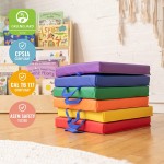 ECR4Kids SoftZone Square Handles Classroom Flexible Seating for Toddlers and Kids 6-Piece-Assorted Floor Cushion 6 Count Pack of 1 - B330T23OA
