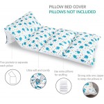 Floor Lounger Reading Pillow Mattress Bed Cover Non-Slip & Machine Wash Perfect Kids Floor Cushion Couch Recliners for Nap TV Time Sleepover Requires 5 Queen Standard Pillows - BYSOE7RQF