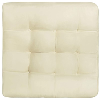 Floor Pillow-Square Meditation Pillow for Seating on Floor Solid Thick Tufted Seat Cushion Meditation Cushion for Yoga Living Room,Beige - BNVS0U77A