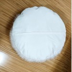 Fluffy Round Floor Pillow Cover Real Sheepskin Fur Cushion Seating Oversize Unstuffed Floor Pouf Floor Seat Cushion Zippered Fuzzy Oversized Circular Seat Pillow for Adult Ivory 24X24X6In - BZFUJVQ2C